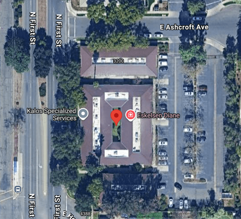 Overhead view of the Community Justice Campus site.